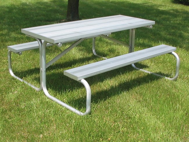 image of All Aluminum Picnic Table 6ft,8ft lengths