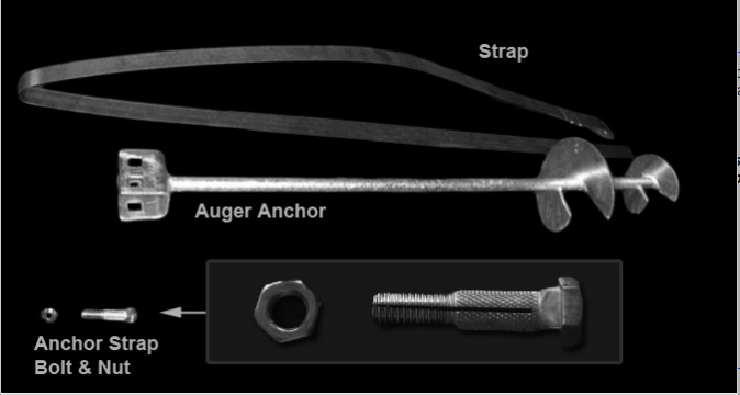 image of Auger Style Anchors for 12'L Bleachers